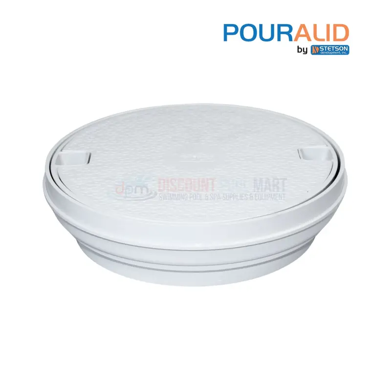 10-Inch Round Pour-A-Lid Skimmer Cover In White | Model 201Palwhite 1