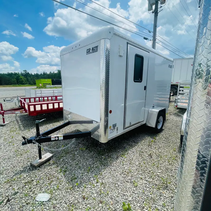 2025 Car Mate 6' X 12' Concession Trailer – Awning, Rubber Floor, White Vinyl, 110V Lighting 1