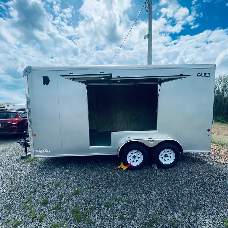2025 Car Mate 7' X 16' Hd Custom Cargo Trailer – Ramp Door & +12" Height 1