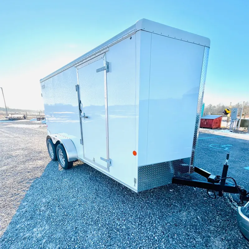 2026 Car Mate 7X14 V-Sportster Auto Trailer With Ramp Door 1