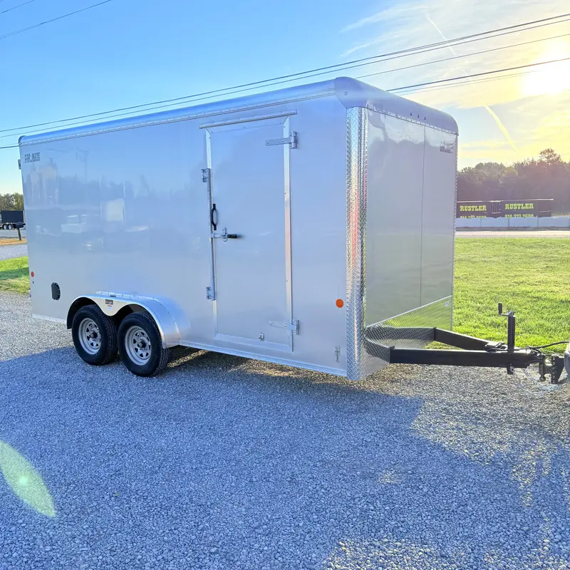 2026 Car Mate 7X16 Custom Cargo Trailer With Barn Doors & +12" Vertical Clearance 1