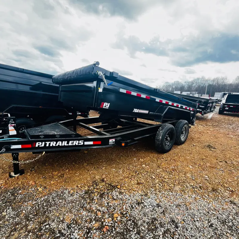 2026 Pj 7' X 14' Low-Side Dump Trailer – Dual Axle, 7-Gauge Floor (Dl) 1