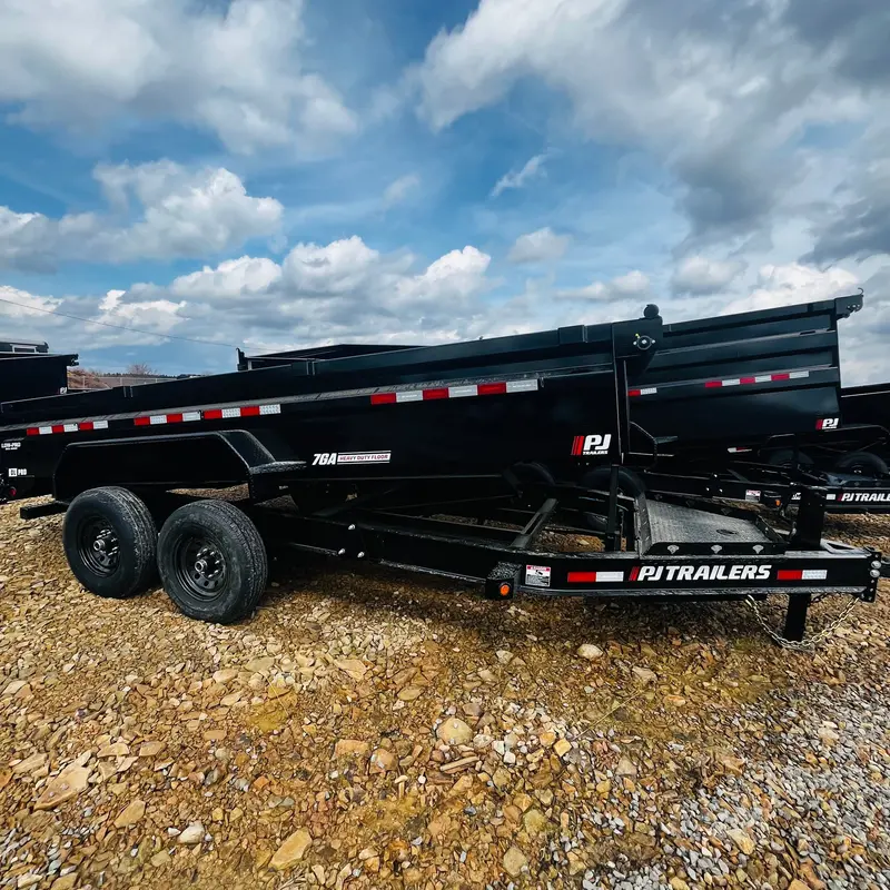 2026 Pj 7' X 16' Industrial Low-Sided Dump Trailer With Tarp System (Dl) 1
