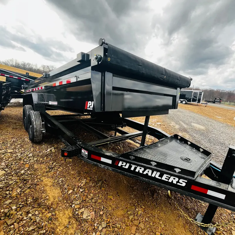 2026 Pj 7' X 16' Low-Side Dump Trailer – Extended Length, Dual Axle (Dl) 1