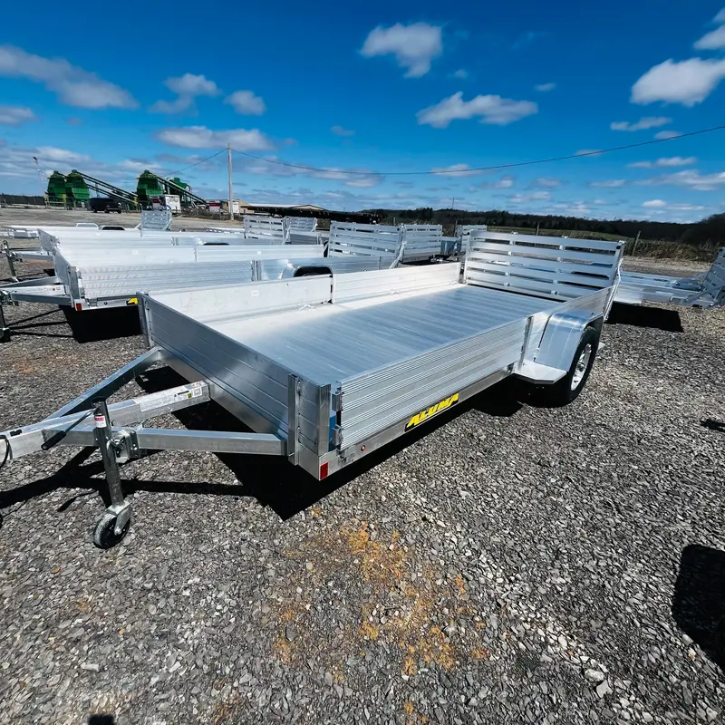 2027 Aluma 81X14 Deluxe Aluminum Utility Trailer With Integrated Ladder Rack 1
