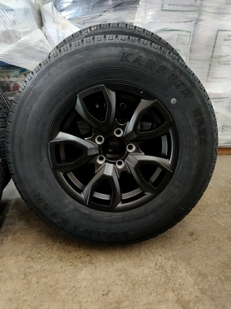 205/75R15 Black Aluminum Trailer Wheel – Car Mate Brand 1