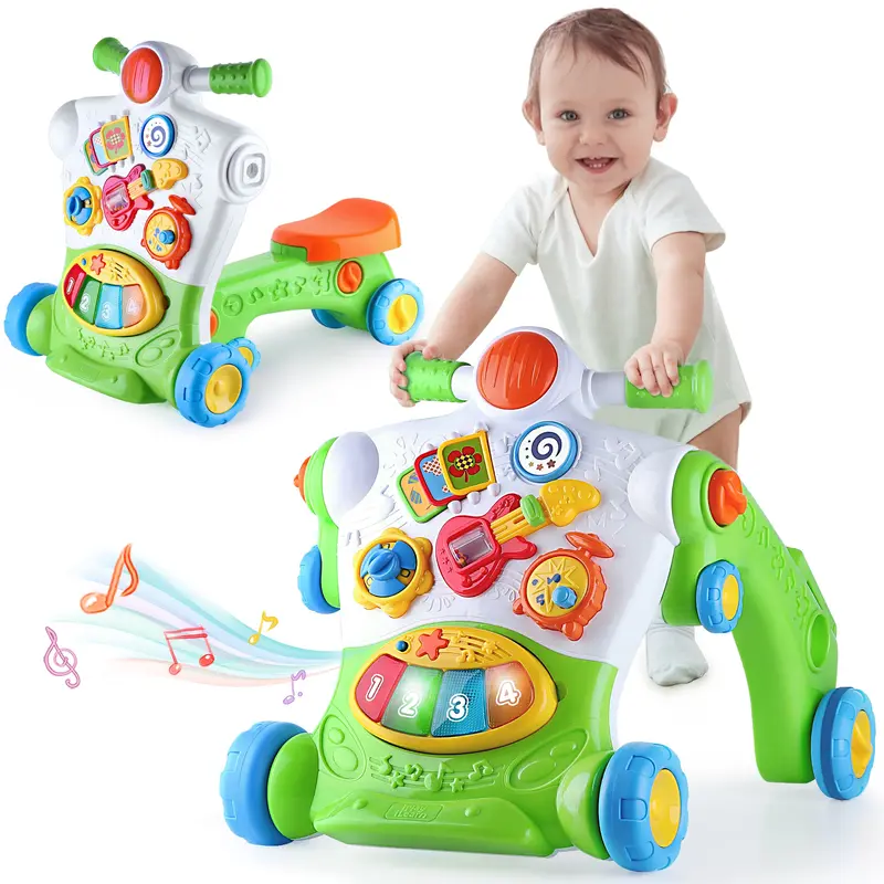 3-In-1 Sit-To-Stand Walker With Musical Activity Center For Babies 1