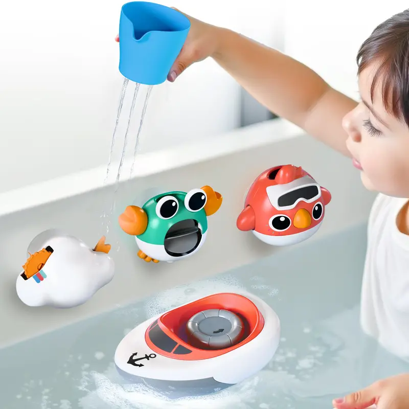 5-Piece Baby Bath Toy Set For Infants And Toddlers 1