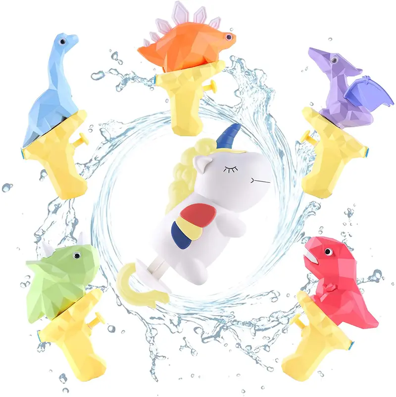 6-Pack Water Blasters – Unicorn And Dinosaur Soaker Toys For Outdoor Play 1