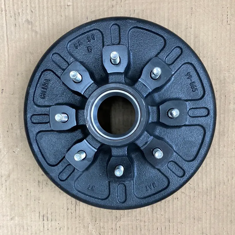 7,000 Lb Axle Hub & Drum – 8 On 6.5" Circle, 1/2" Wheel Studs 1