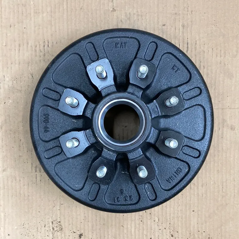 7,000 Lb Axle Hub & Drum Assembly – 8 On 6.5" Bolt Pattern, 9/16" Wheel Studs 1