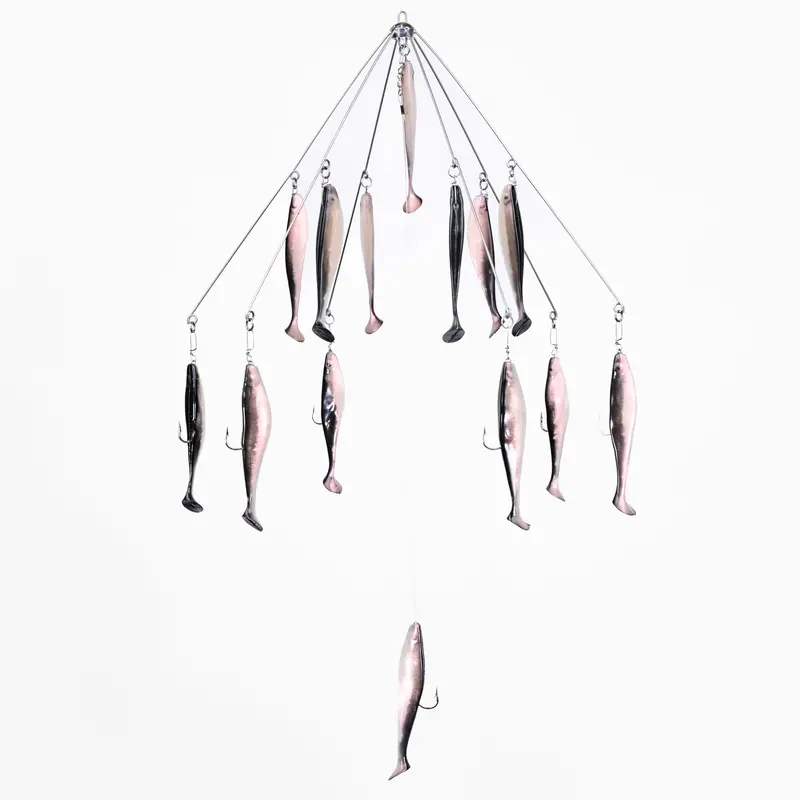 9Er'S Lures 6-Arm Tube & Shad Umbrella Rig Assembly 1