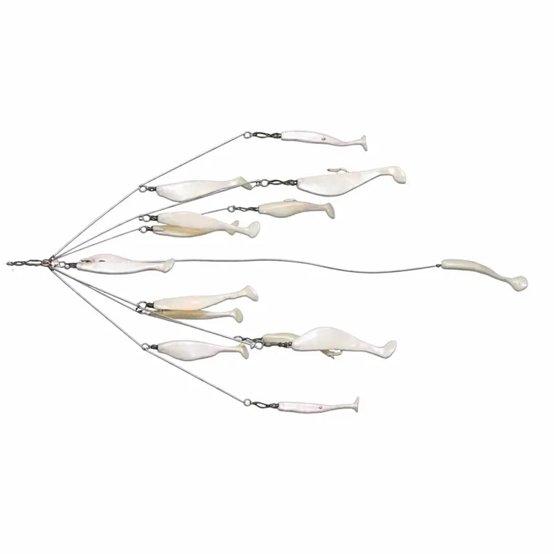 9Er'S Lures 6-Arm Umbrella Rig – 6-Inch Shad & Spinner Combo 1