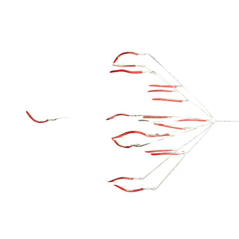 9Er'S Lures Eel Umbrella Rig – 6-Arm, 7-Inch Soft Bait Configuration 1