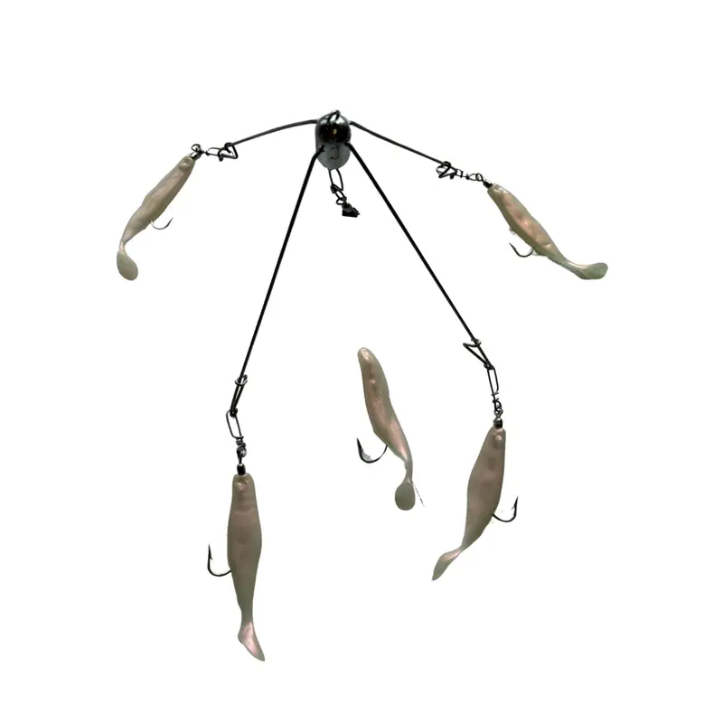 9Er'S Lures Kayak Shad Umbrella Rig – 4-Inch Multi-Arm Bait Setup 1