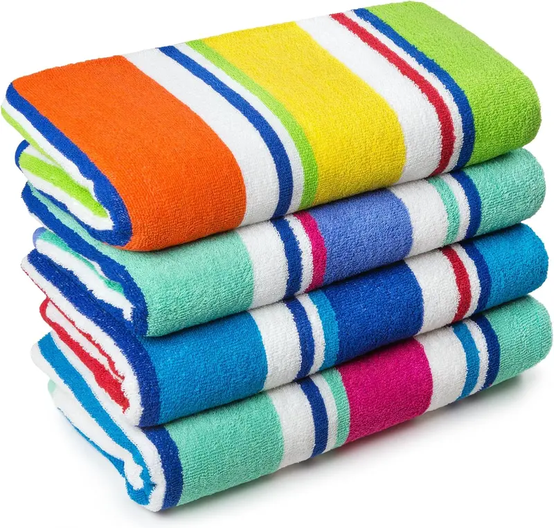 A To Z Cabana Stripe Terry Beach Towel 1