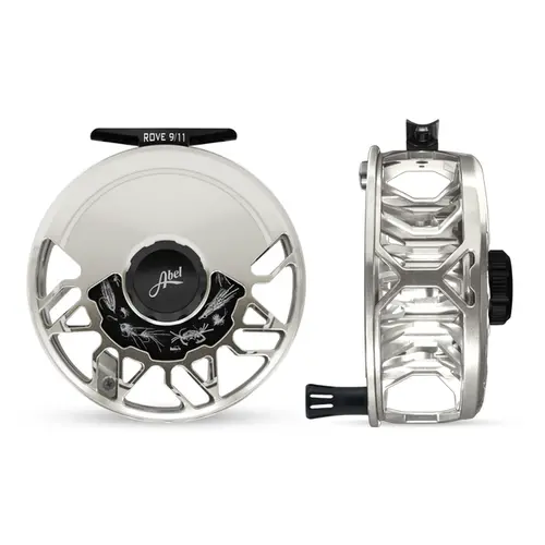 Abel Rove 9/11 Ported Fly Reel – Satin Platinum And Matte Black 1