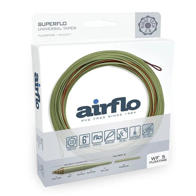 Airflo Superflo Ridge 2.0 Universal Taper Fly Line – Enhanced Durability & Loop Control 1