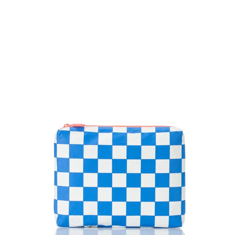 Aloha Checkmate Small Pouch – Cerulean Blue 1