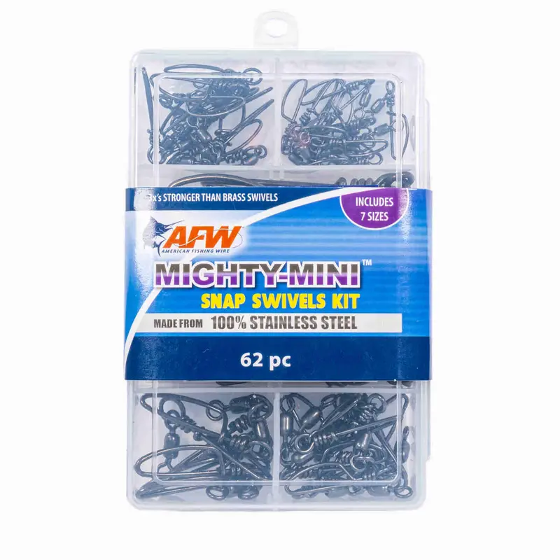 American Fishing Wire Mighty Mini Snap Swivels Value Pack 1