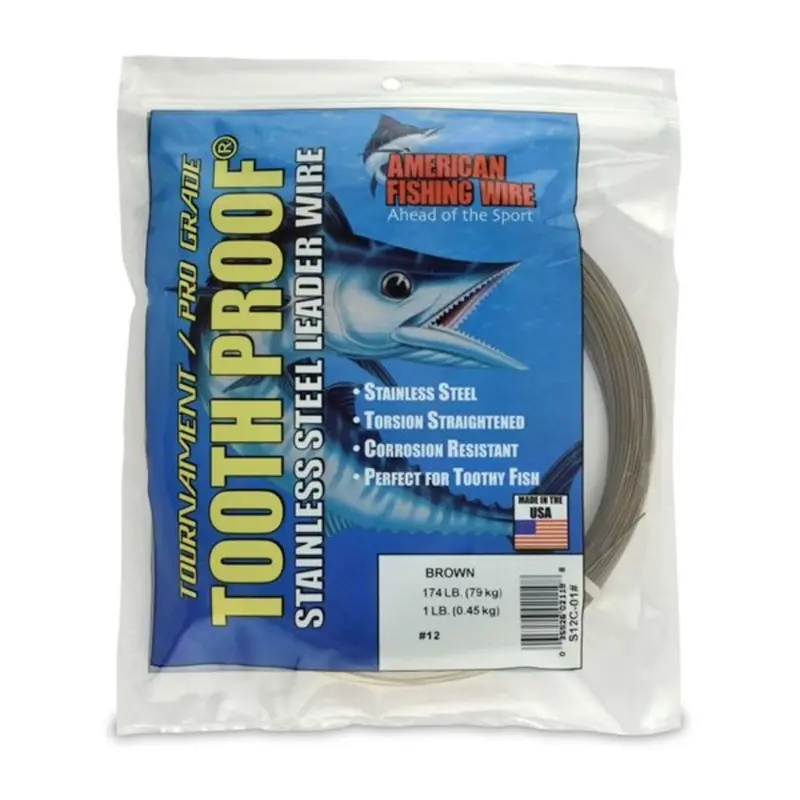 American Fishing Wire Toothproof Leader – Stainless Steel Wire Leader For Toothfish And Predators 1