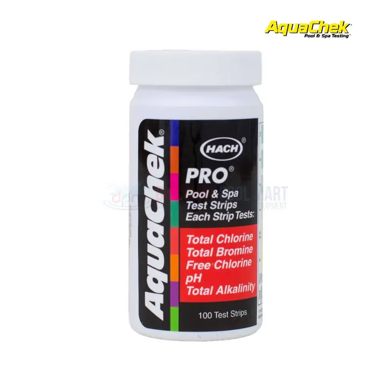 Aquachek Pro 5-In-1 Test Strips – 100-Count Pool & Spa Water Quality Kit 1