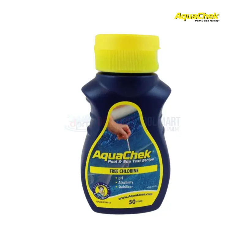 Aquachek Yellow Chlorine 4-In-1 Test Strips – 50-Count Chlorine & Ph Monitor 1