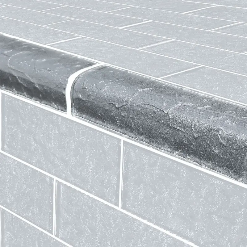 Artistry In Mosaics 2X6 Inch Moonscape Series Trim Gray Linear Glass Tile (Per Linear Foot) 1