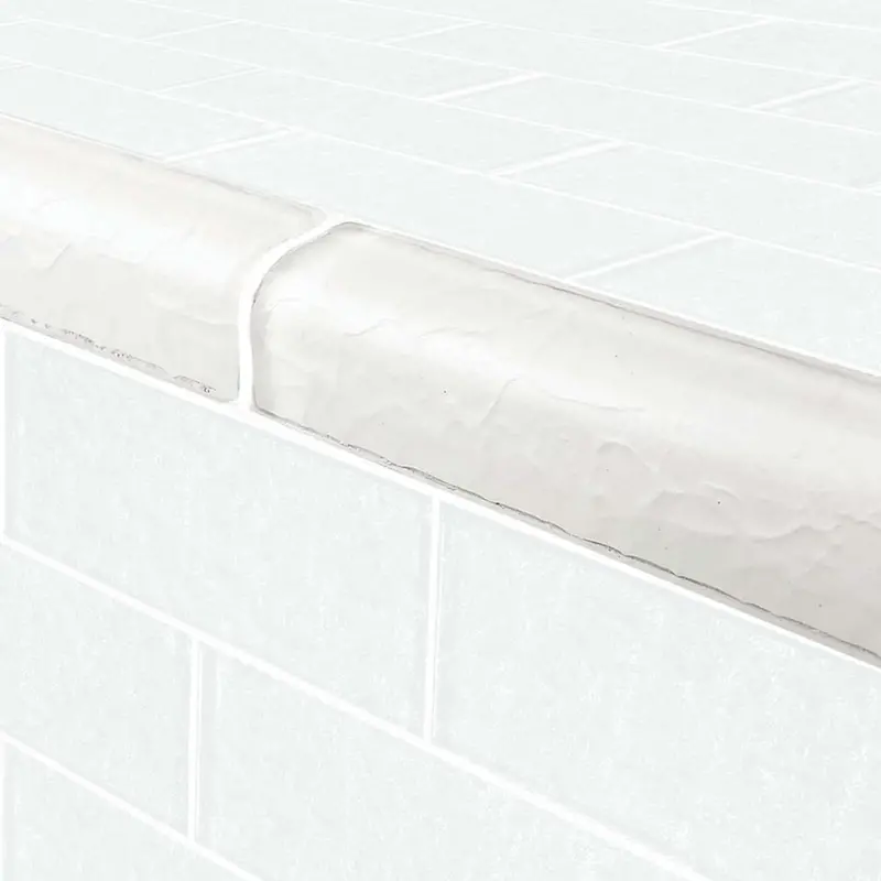 Artistry In Mosaics 2X6 Inch Moonscape Series Trim White Linear Glass Tile (Per Linear Foot) 1