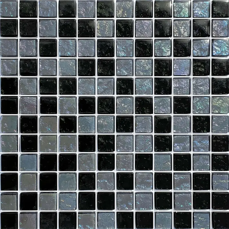 Artistry In Mosaics Galaxy Series Slate Blend Glass Tile – 1" X 1" (Gg82323K9, 1 Sq Ft) 1