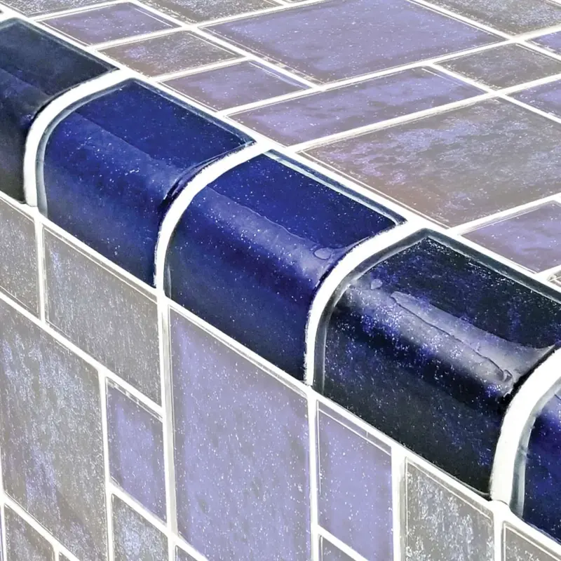 Artistry In Mosaics Nightfall Series Cobalt Black Linear Trim Tile – Mixed Glass, Trim-Nf622B22 1