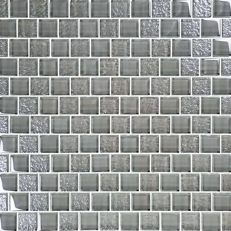 Artistry In Mosaics Signature Series Gray 1" X 1" Glass Mosaic Tile – 1 Sq Ft, Ss82323K2 1