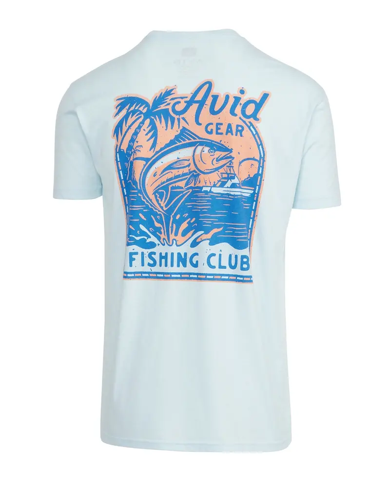 Avid Fishing Club Graphic Cotton T-Shirt 1
