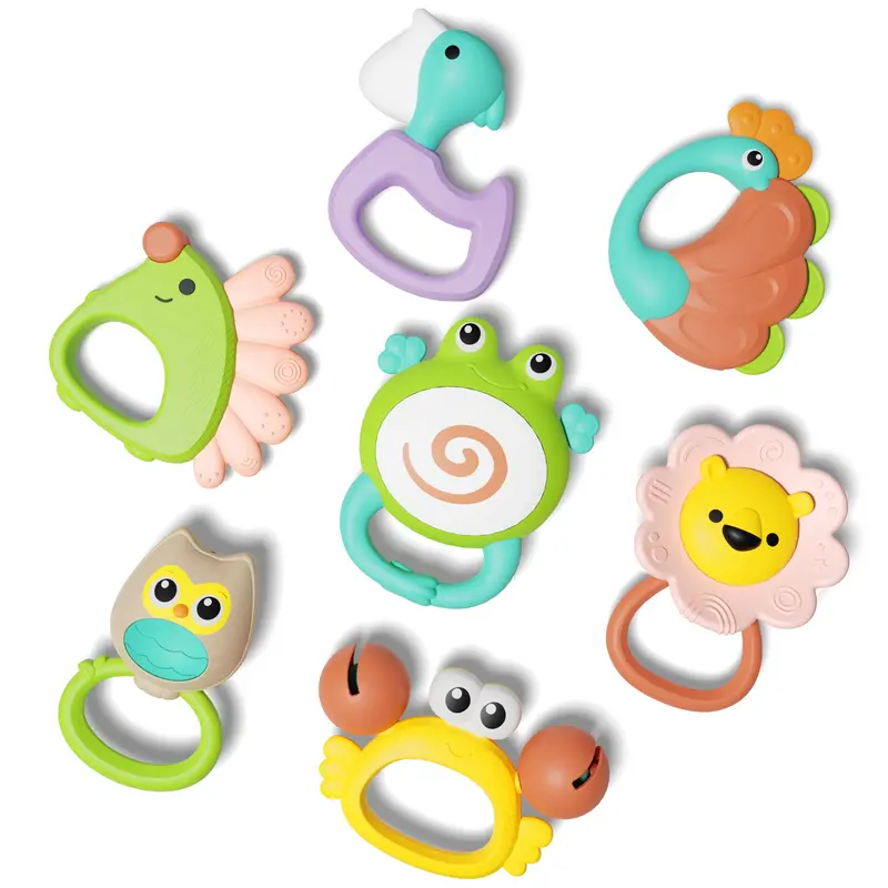 Baby Teether Rattles – Soft, Bpa-Free Grasp-And-Shake Sensory Toys 1