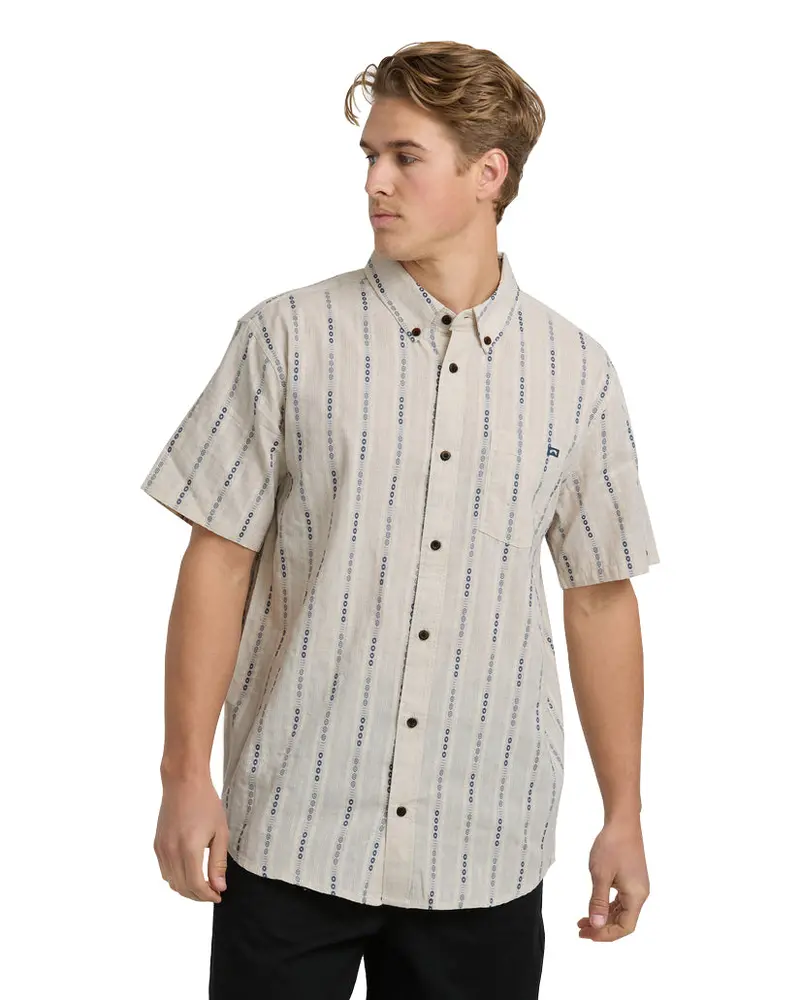 Billabong All Day Jacquard Woven Shirt – Textured Short-Sleeve Button-Up 1