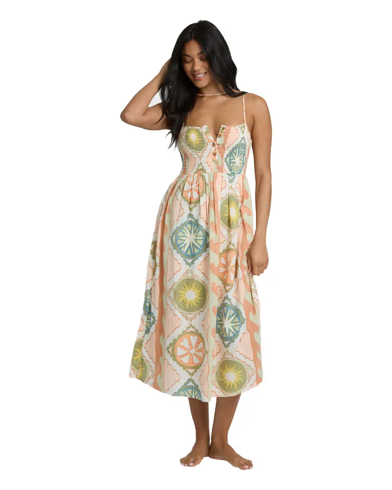 Billabong Fever Dream Midi Dress – Vibrant Printed Summer Dress 1