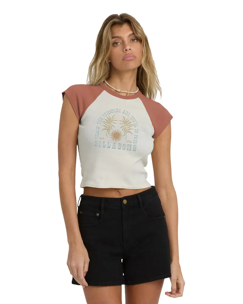 Billabong Forever Had Short-Sleeve Raglan Tee – Casual Graphic Top 1