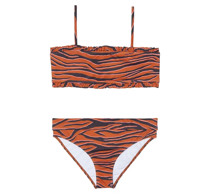 Billabong Girls' Ruffle-Tank Bikini Set With Sneakaway Design 1