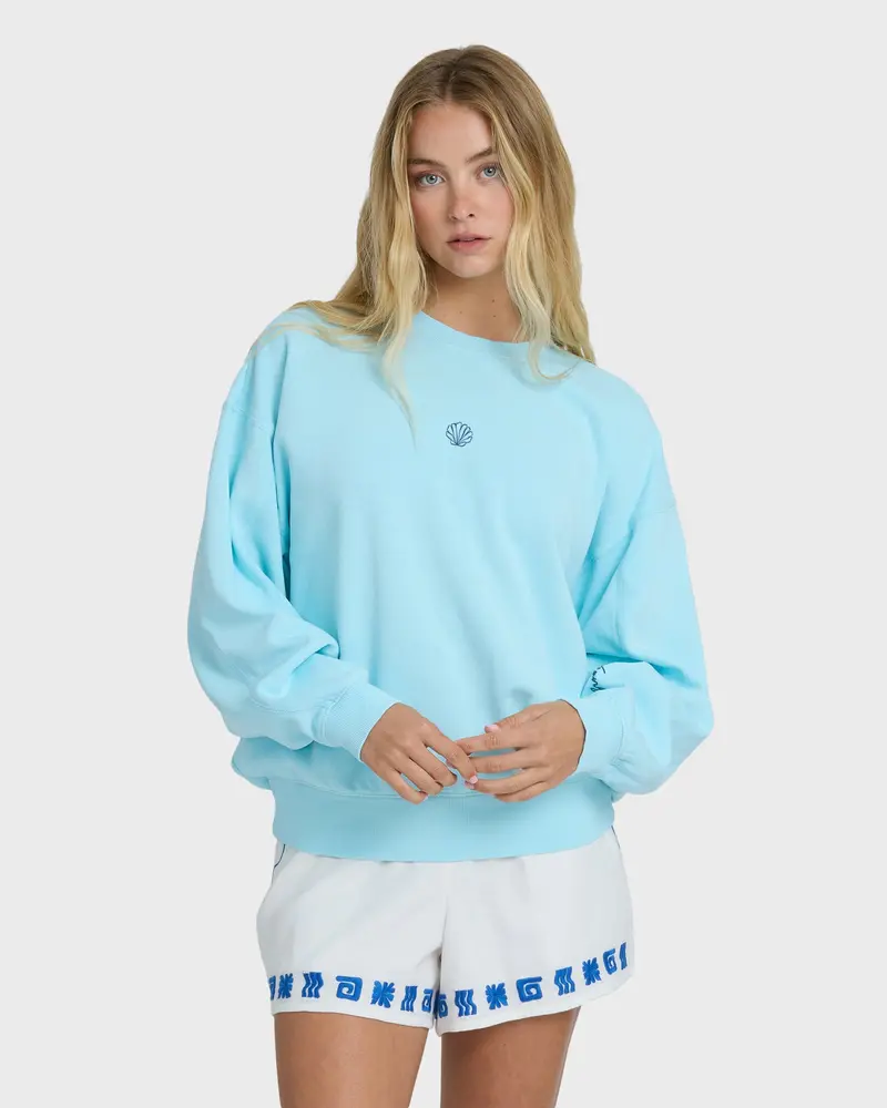Billabong Sanibel Kendal Fleece Crewneck Sweatshirt 1