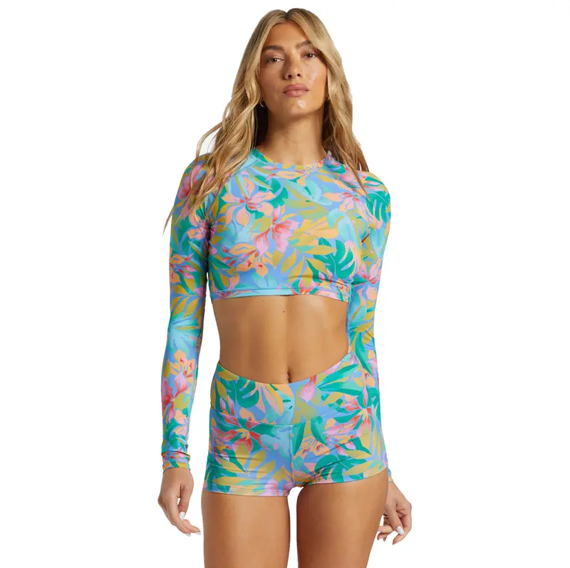 Billabong Tropic Daze Cropped Rash Guard Top 1