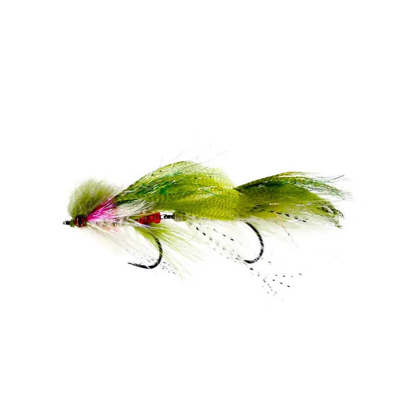 Bjorn’S Hog Hooker Fly – Olive And White 1