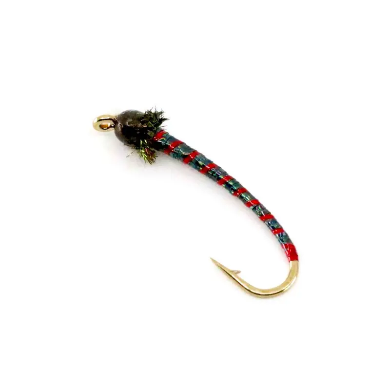 Black Chironomid With Electra Braid And Red Rib 1
