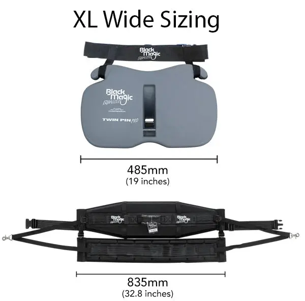 Black Magic Twin Pin Pro Equalizer Fighting Belt & Harness – Heavy-Duty Angler Support System 2