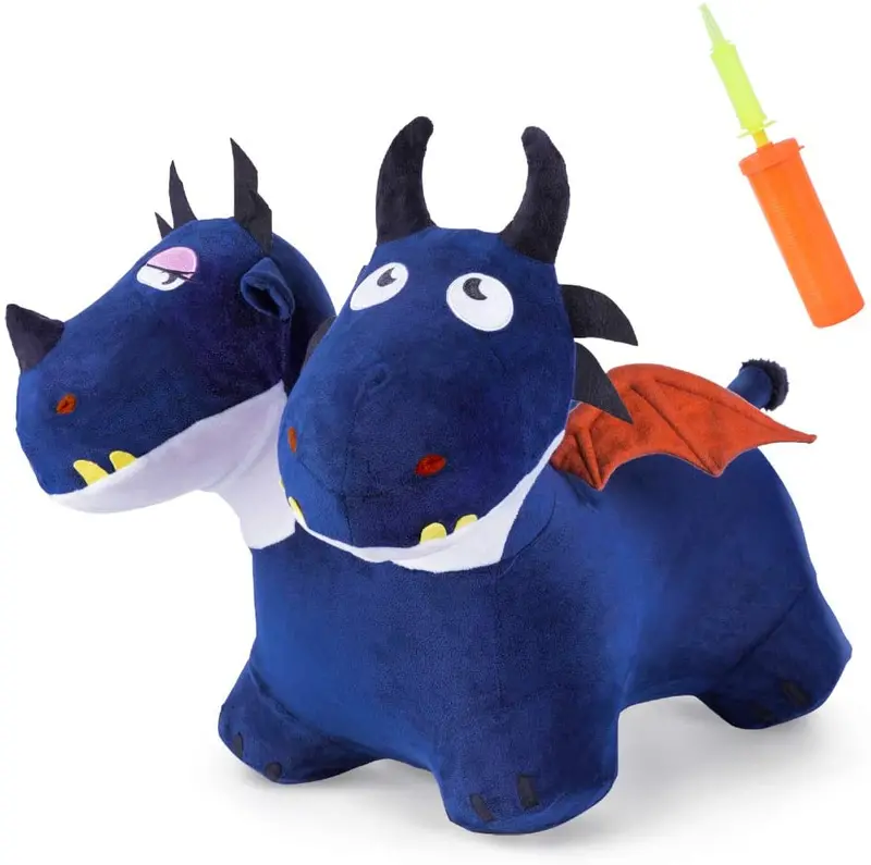 Blue Dragon Hopper Ball – Inflatable Ride-On Bouncing Toy 1