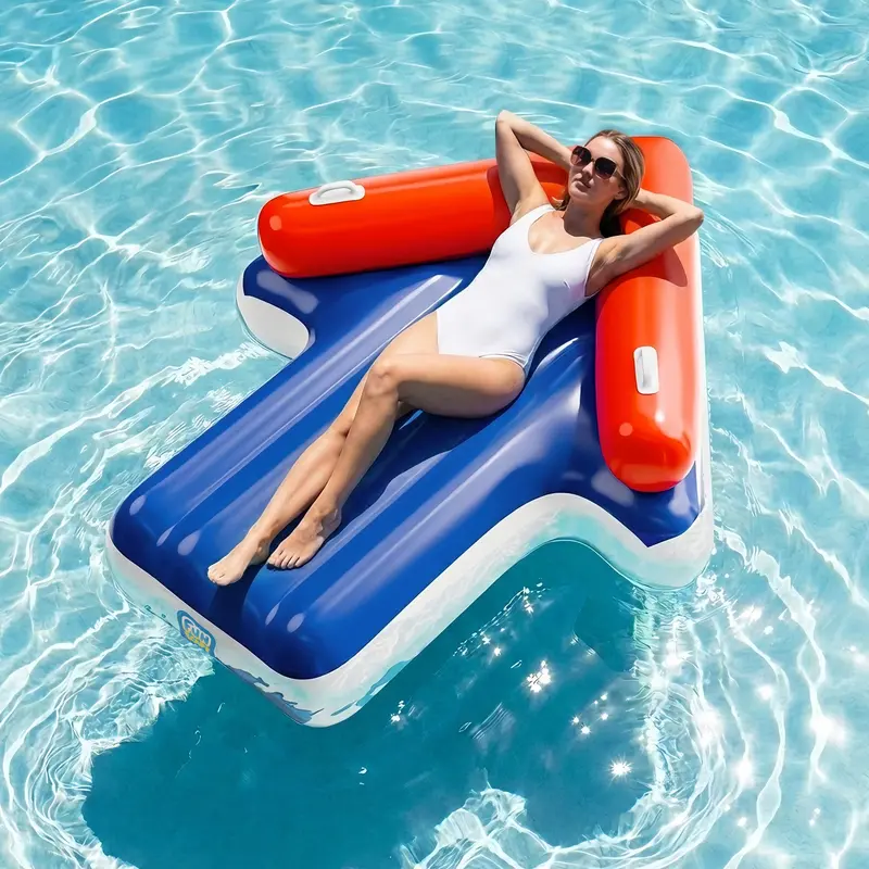 Blue Heavy-Duty Inflatable Pool Float For Adults 1
