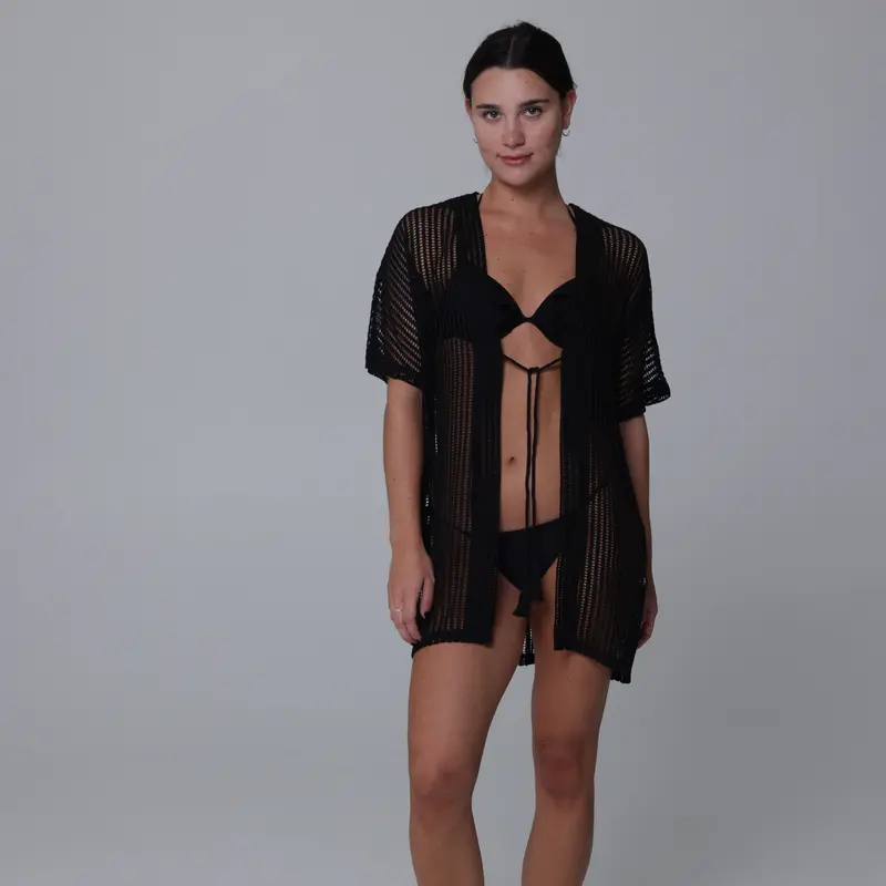 Bora Bora Lightweight Open-Front Kimono Robe 1