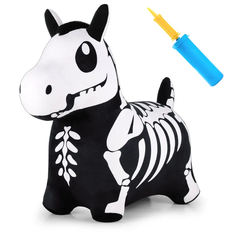 Bouncy Pals Skeleton Hopping Horse Toy 1