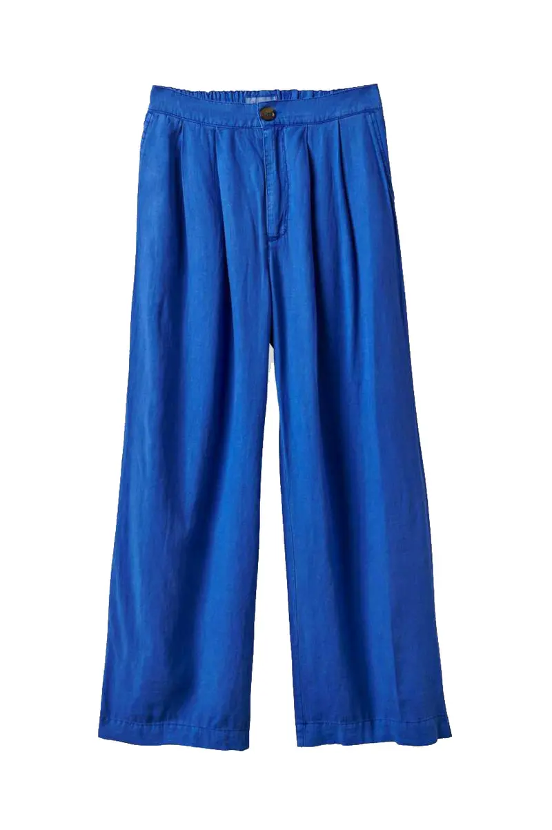 Brixton Vintage Linen Wide-Leg Trousers 1