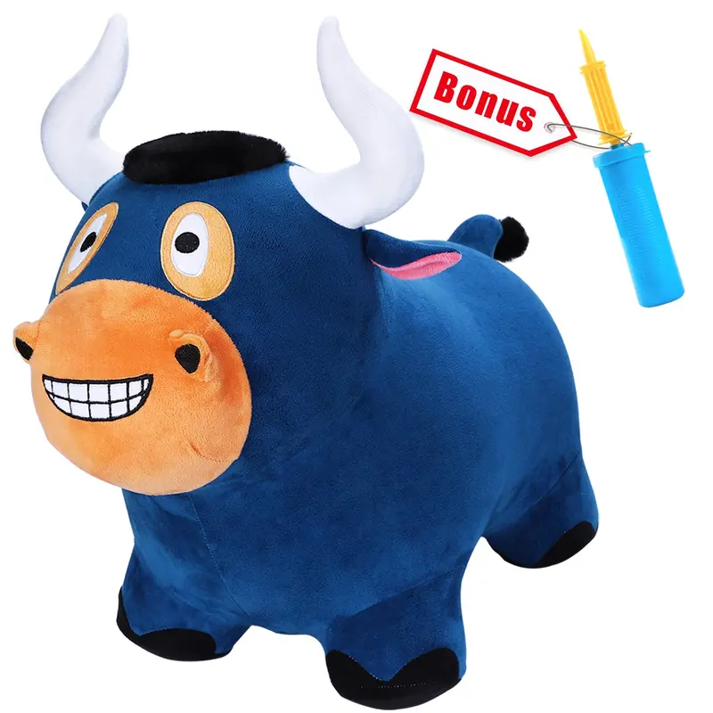 Bull-Themed Inflatable Hopper Horse For Active Indoor Or Outdoor Play 1