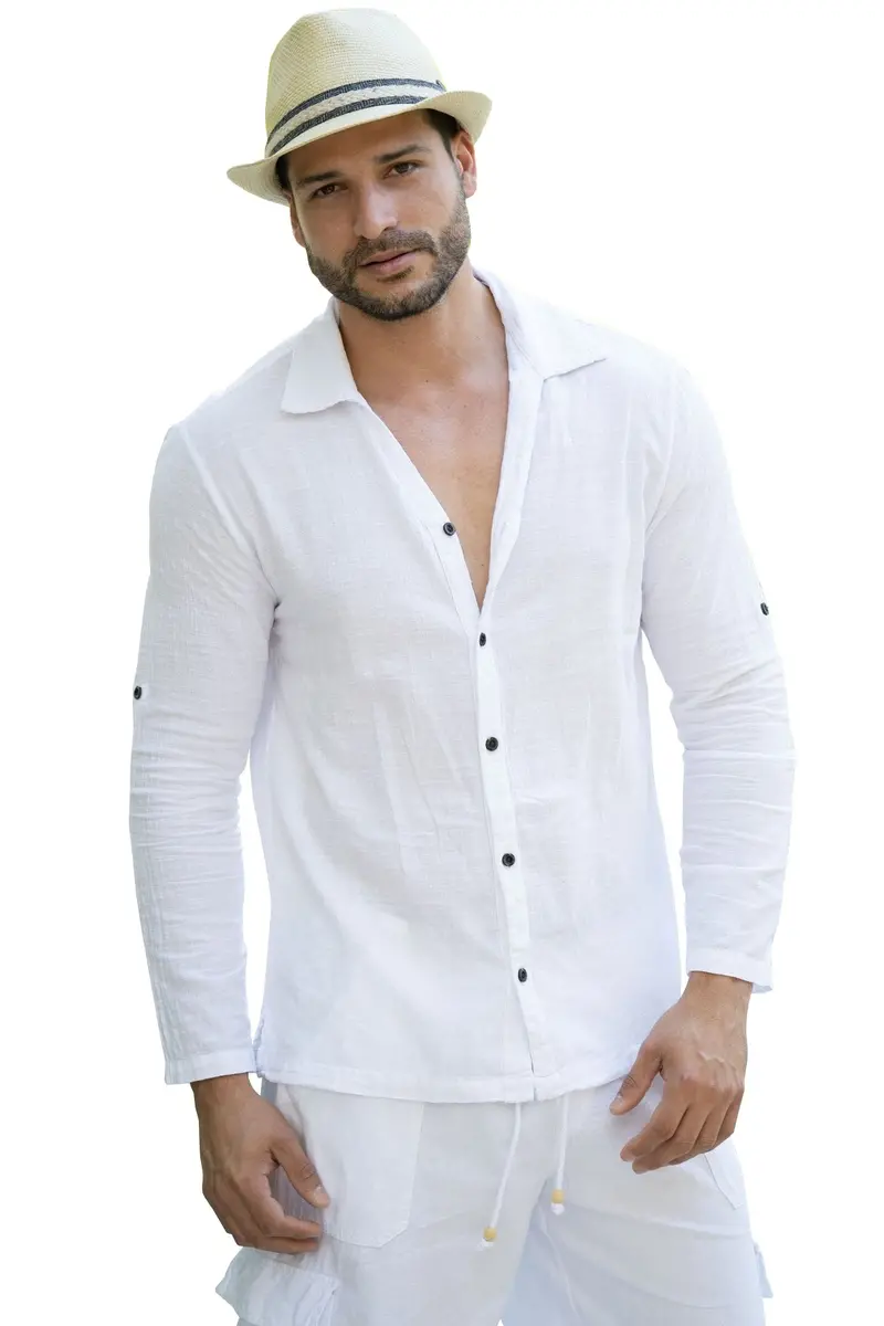 Capri Classic Long-Sleeve Top – Blanco 1